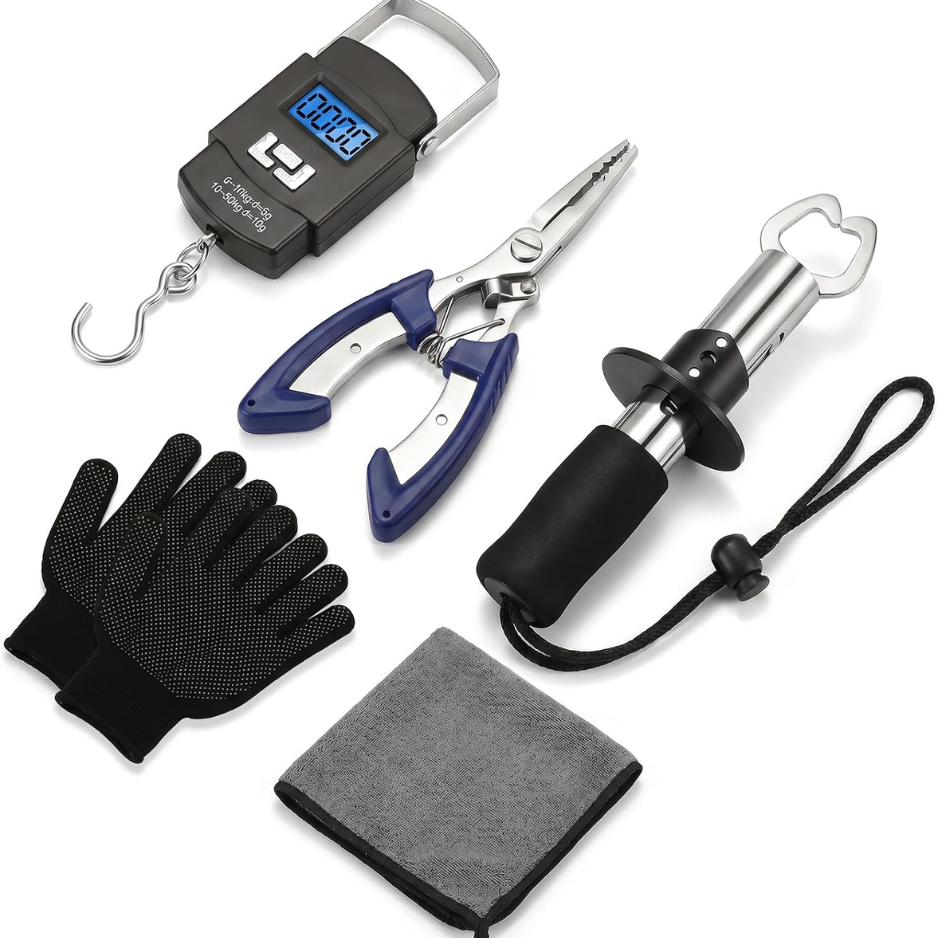 Fishing Tool Kit With Pliers, Hook Remover, Gripper & Fish Scale — image 1