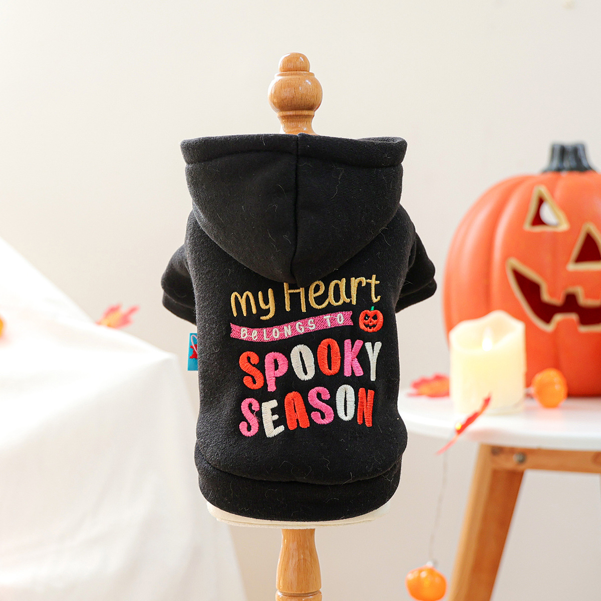 Pet Clothes Autumn Winter Small Dog Puppy Holiday Letter Embroidery Halloween Sweatshirt — image 6