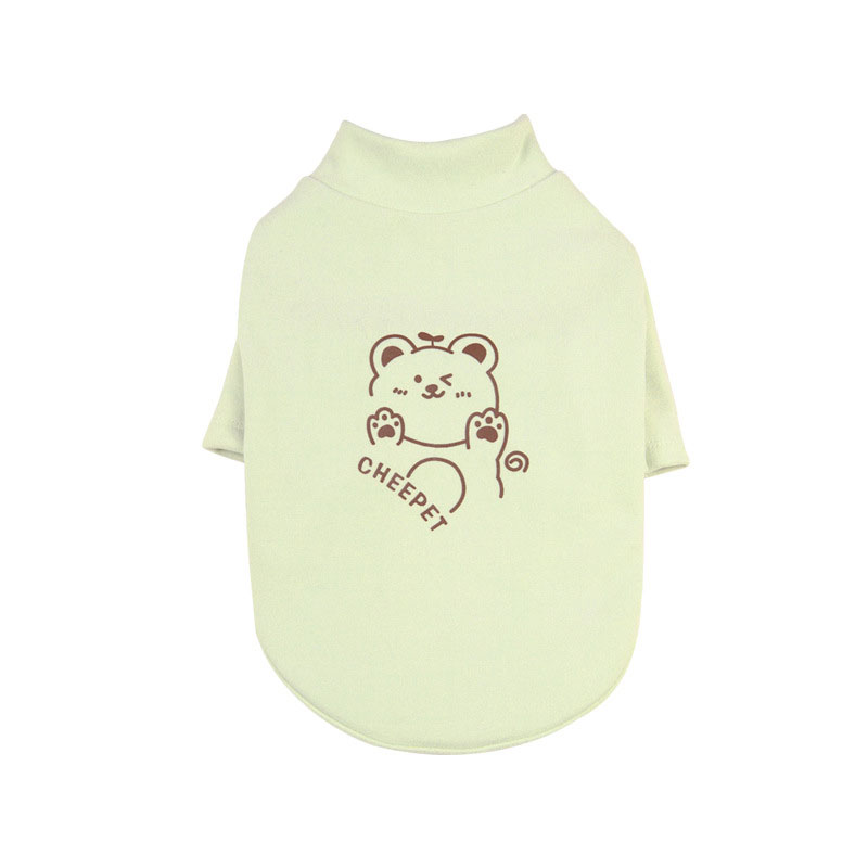 Printed Bear Sweatshirt Faux Shedding Warm Dog Clothes Puppy Dog Bottoming Shirt Pet Two Feet Clothing — image 7