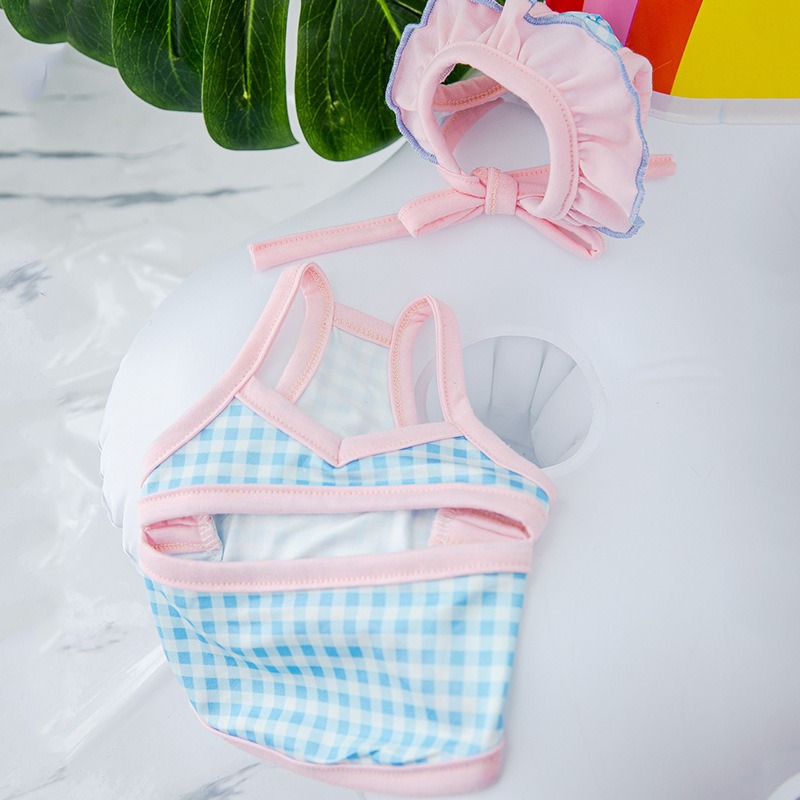 Traje de natación para mascotas con forma de gato, ropa interior de natación con gorro de baño en un solo pieza con sujetador y vestido para perros — imagen 2