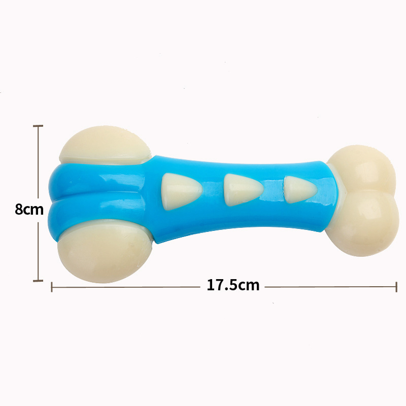 Juguetes para Mascotas Hueso de Nylon y PU Sabor Carne Resistente a Mordiscos Perro Pastor Alemán Collie Fino Puppy — imagen 7