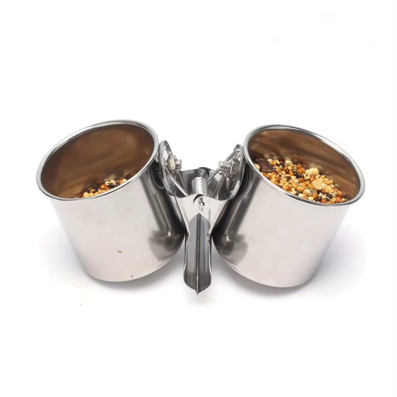 1Bird Supplies Feeder-Clip Cup for Holding Feed and Water Babblers Bird Feeder Cup Parrot Feeder Canister Food Dispenser — image 6