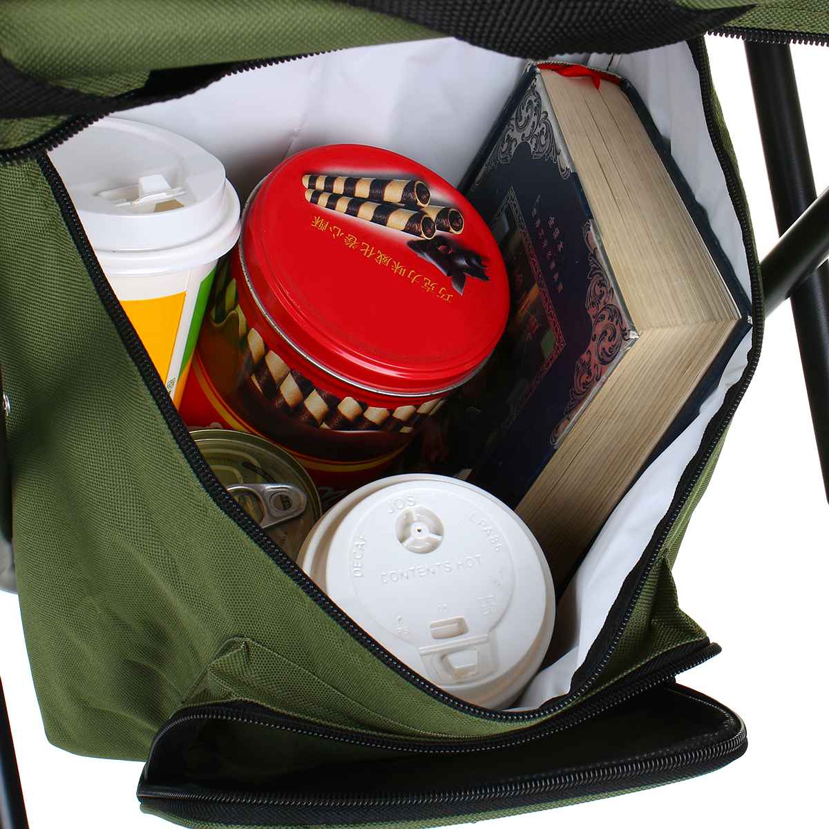 Folding Fishing Chair Backpack Insulation with Cooler Bag Portable Folding Beach Chair Seat Camping Chairs Folding Stool Chair — image 8