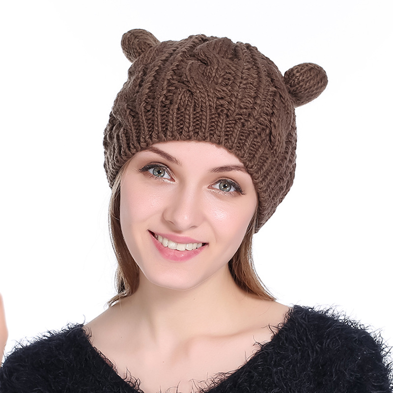 Gorro de Punto con Orejas de Gato, Otoño e Invierno — imagen 9