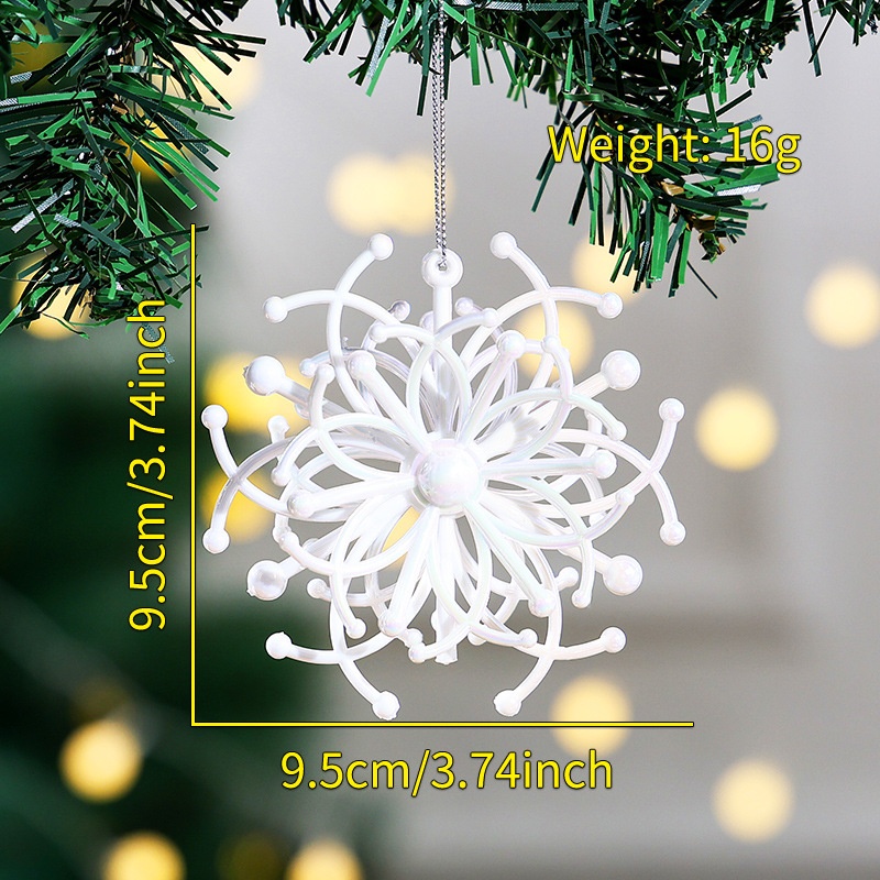 Creative Transparent Acrylic Christmas Tree Ornaments - Snowflake, Reindeer, Angel, Girl Decorations — image 9