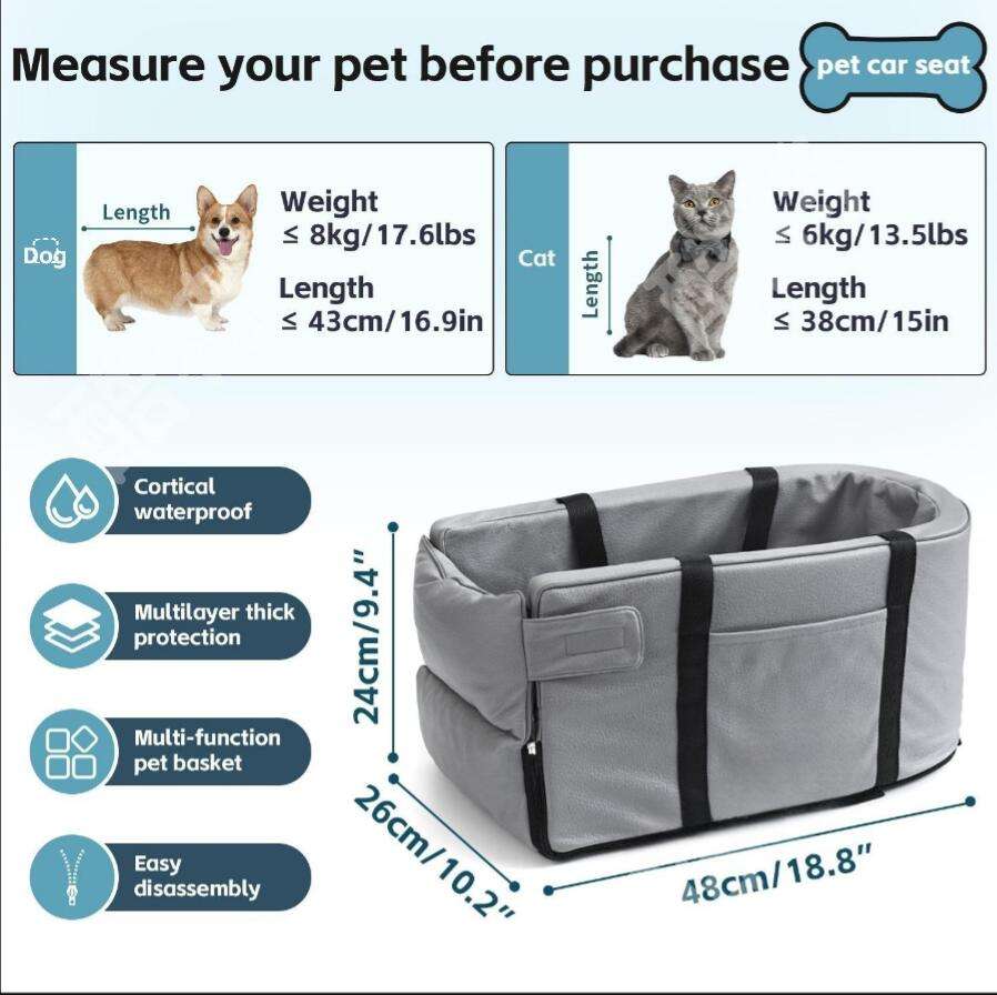 Bolsa para Mascotas de Auto, Casa Transportadora, Bolso de Hombro para Paseos con Mascotas, Transportadora de Mascotas — imagen 3