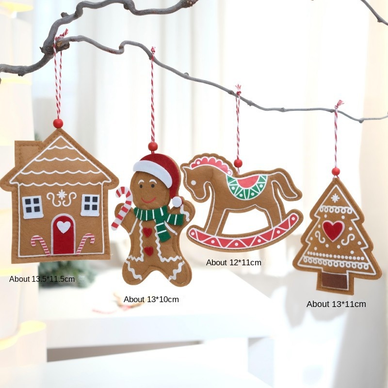 Ornamento de Navidad de Pony de Feltro para Árbol de Navidad con Manualidades de Pan de Jengibre y Caballo para Colgar — imagen 11