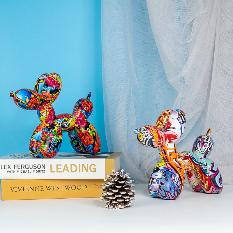 Balloon Dog Resin Ornaments Creative European-Style Home Living Room Soft Furnishing Crafts Desktop Decorations — image 7