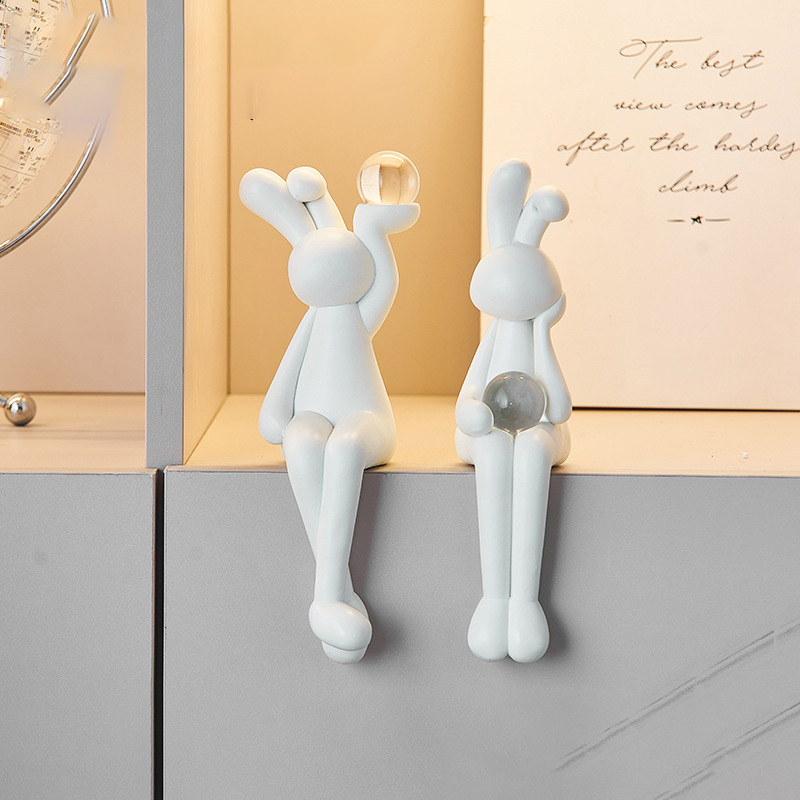 Decoración de Conejo de Luxo con Efecto Metálico para Mesa o Línea de Vino — imagen 12