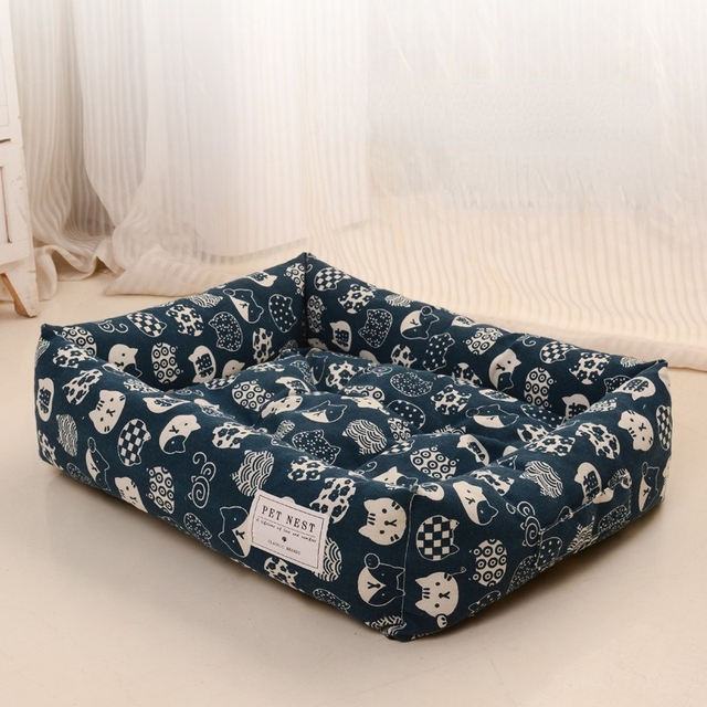 Four-Season Universal Removable And Washable Cat Litter Summer Cooler Pet Nest Winter Warm PP Cotton Dog Mat Cat Litter — image 2