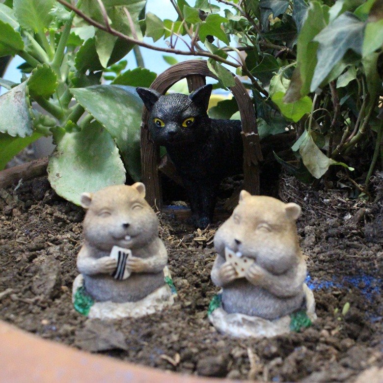 Resin Crafts Cat and Gopher Decoration Outdoor Courtyard Landscape Garden Decoration — image 4