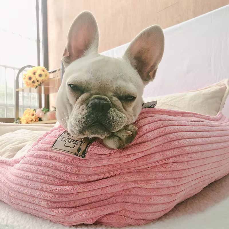 Pet bed Stylish Durable Eco-Friendly Dog Bed Thick Corduroy Removable Cover Orthopedic Flat Pad Customized Picture S — image 2