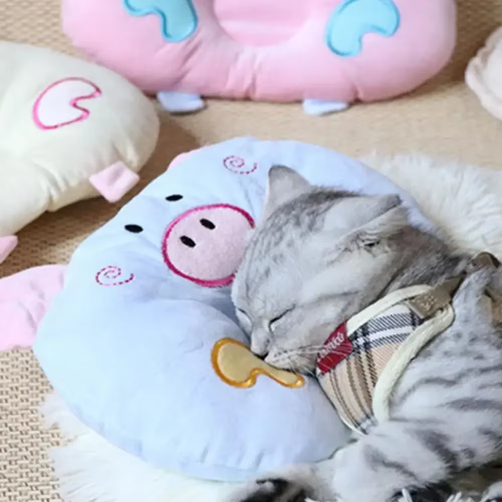 Pet Bed Cat Dog Supplies Deep Sleep Comfortable Oval Cute Pig Dog Pillow Chihuahua Yorkshire Small Dog Suitableat — image 3