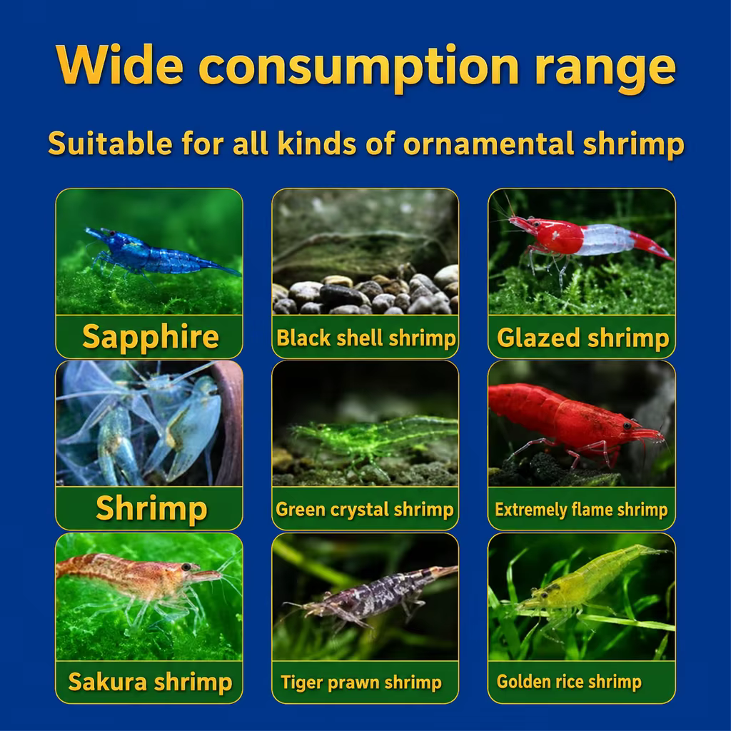 Alimento para Camarones de Acuario, Alto en Calcio, Nutritivo para Camarones de Concha Negra y Otros Camarones Pequeños, Dieta Diaria con Cuchara Dosificadora — imagen 3