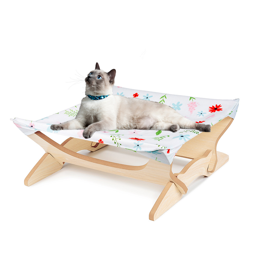 Hammaca para gatos de madera - Colgador para cuatro estaciones - Color multicolor — imagen 4