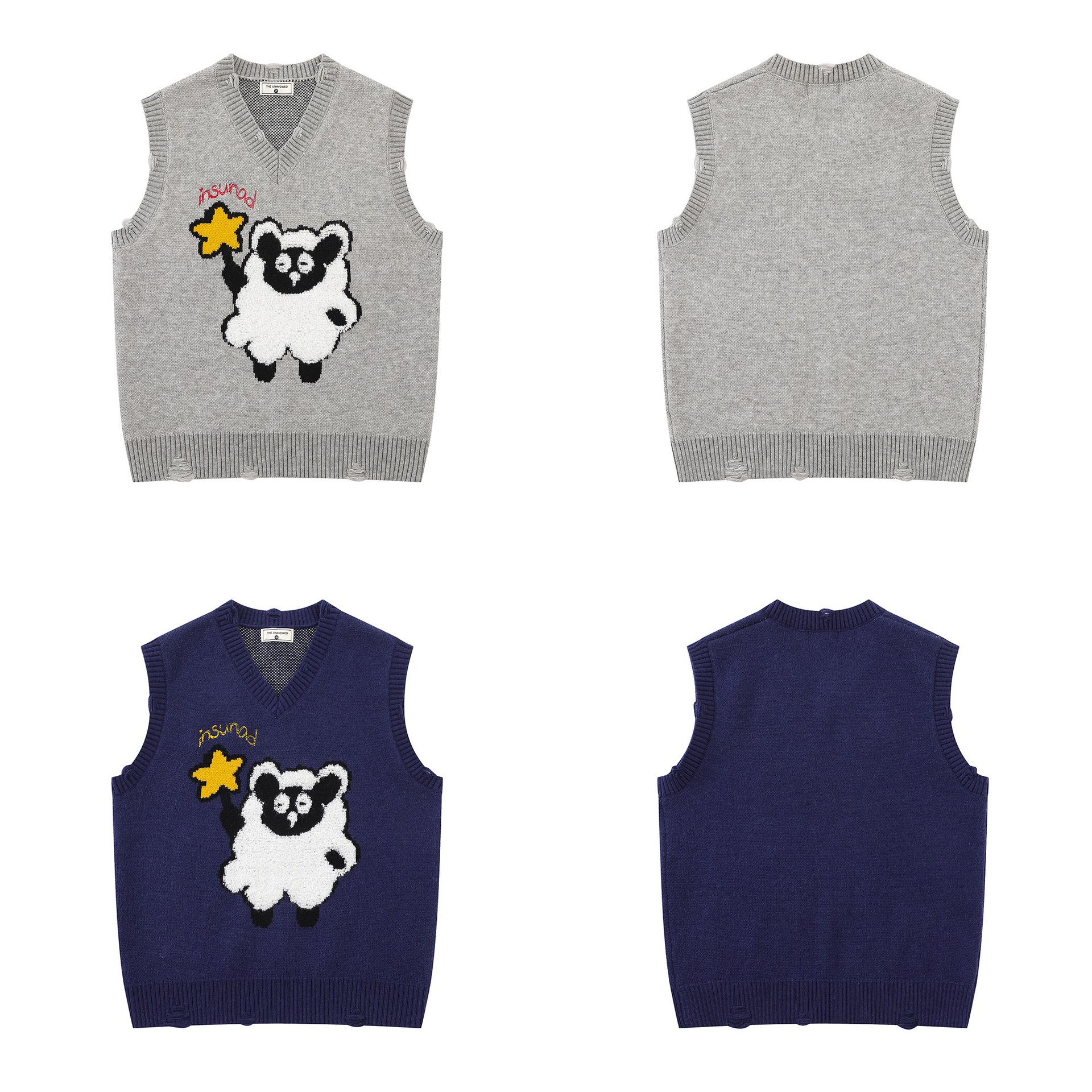 Little Sheep Lifting Star Men's and Women's Sleeveless Sweater Vest — image 6