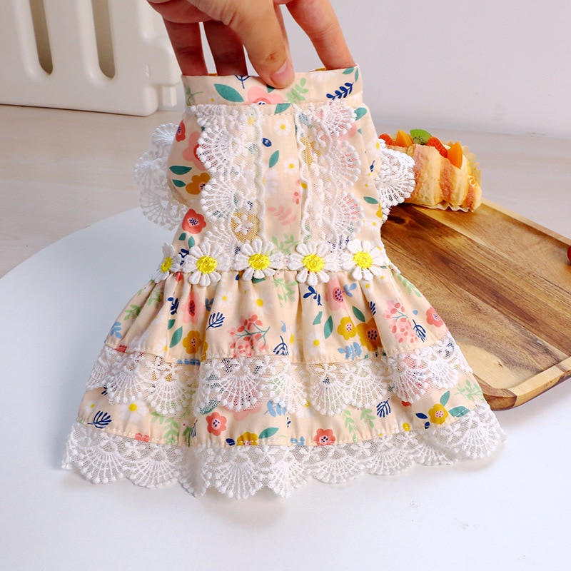 Floral dress dog Clothes skirt Super for dogs Clothing pet Outfits — image 6