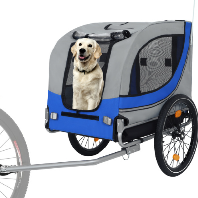 Large Folding Bike Trailer For Dogs 120LB Capacity All-Terrain Pet Carrier, Durable Steel Frame For Cycling, Jogging, Camping Outdoor Adventures — imagen 8
