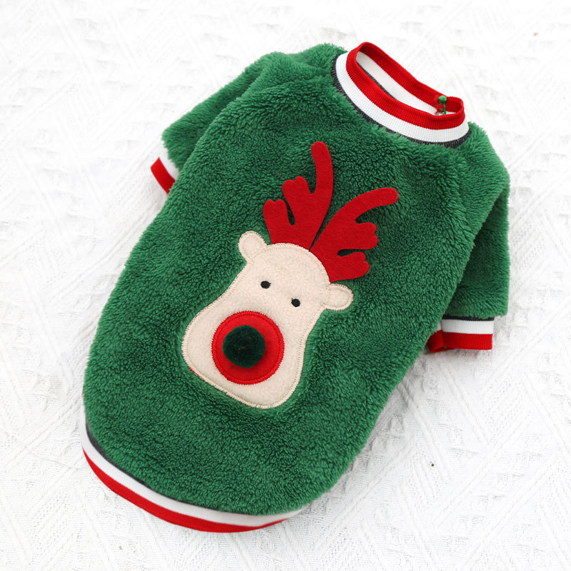Pet Christmas Clothes Coral Down Dog Sweater Dog Goes Out Christmas Clothes Cats — image 6