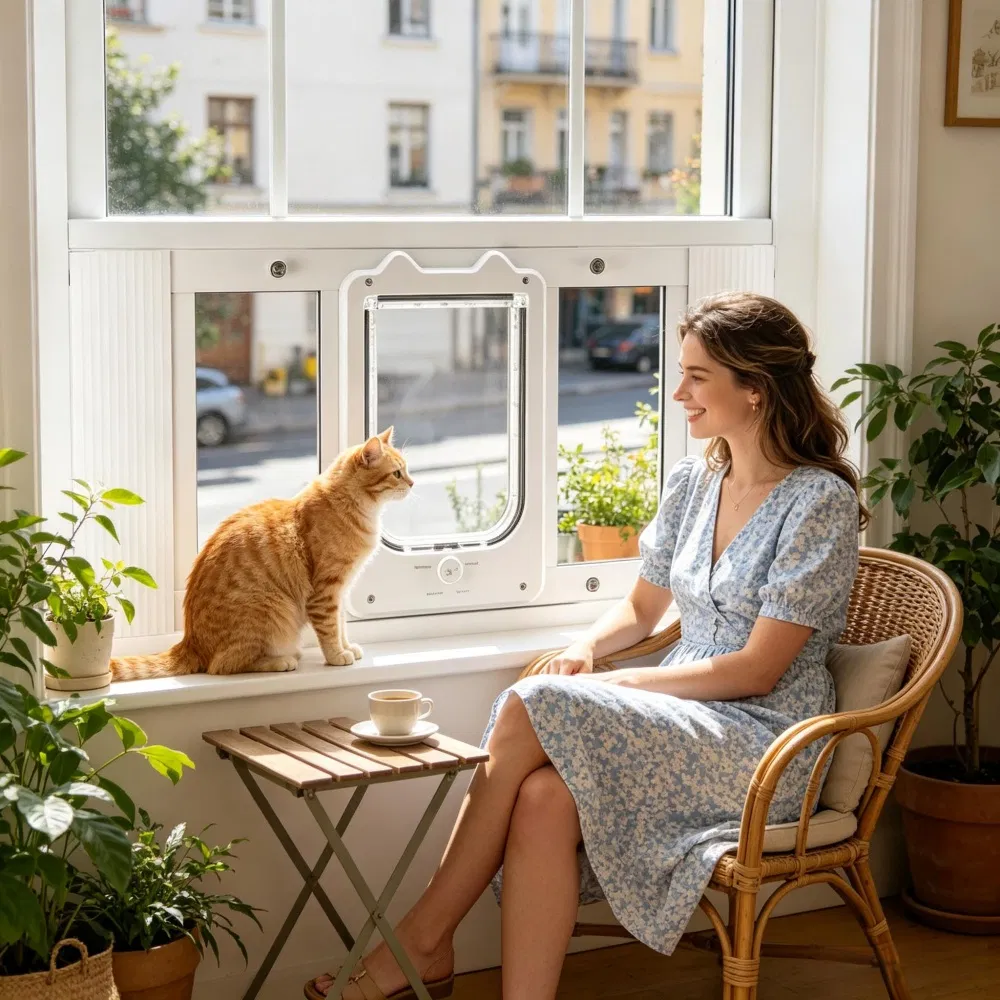Cat Door for Window with Adjustable Length for Indoor — image 3