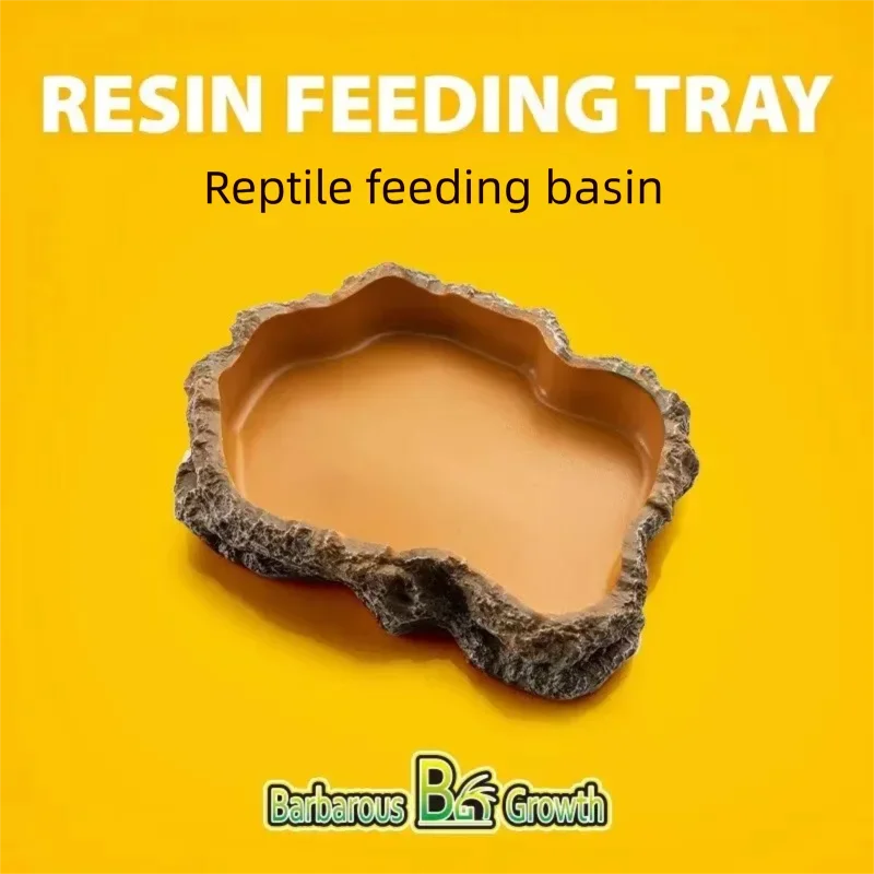 Reptile Feeder Amphibian Feeding Dishes Terrarium Decor Plate Reptile Bowls for Frog Chameleon Tortoise Bearded Dragon Turtle — image 1