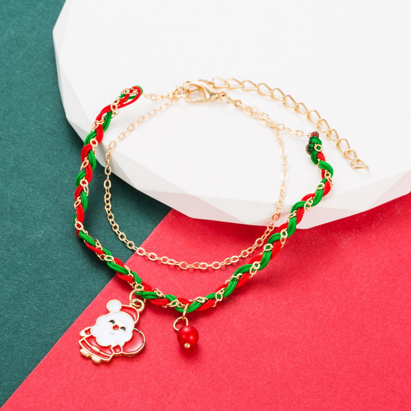 Christmas Originality Santa Claus Elk Garland Bell Christmas Bracelet Versatile Handwear — image 5