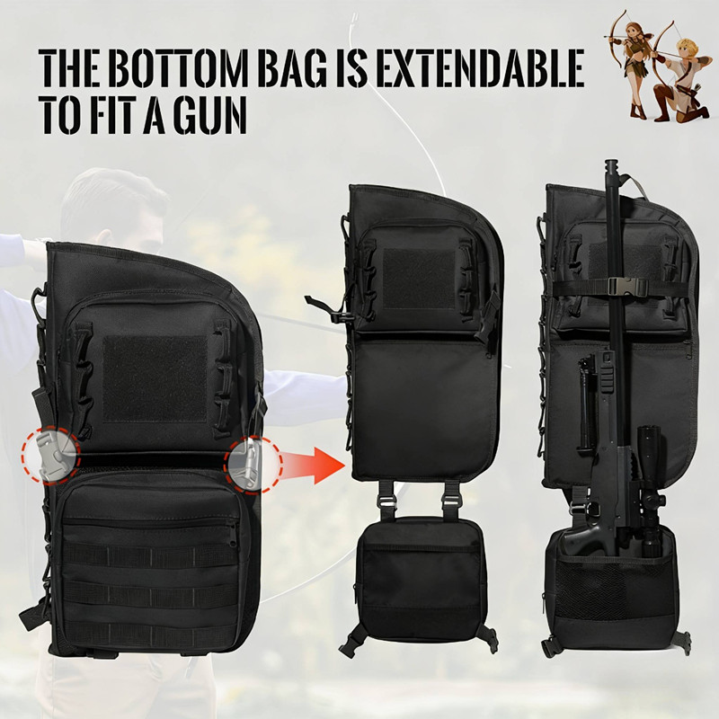 DualUse Foldable Hip Arrow Quiver Bag, MOLLE Compatible Archery Arrow Pouch For Target Shooting & Hunting — image 5