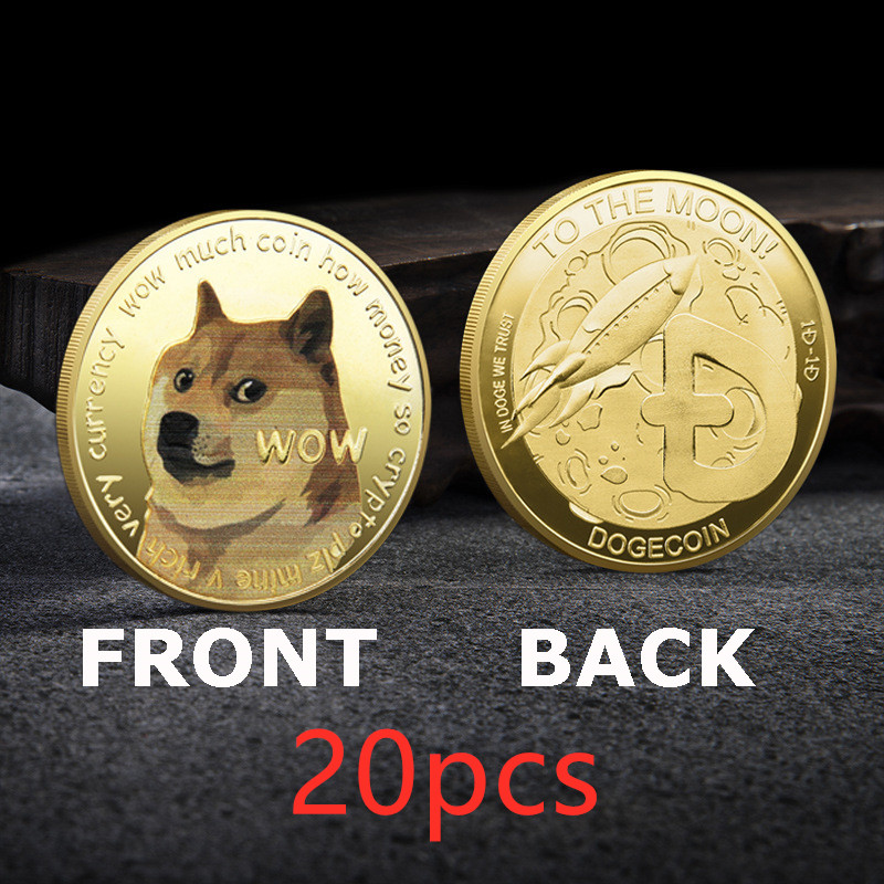Moneda Comemorativa de Oro Galvanizado con Patrón Cómico de Perros para Coleccionistas y Regalos Dogecoin — imagen 16