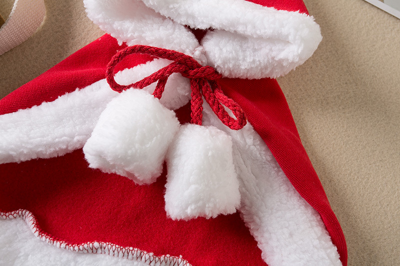 Traje de Navidad para Mascotas - Capa Roja de Cordero con Ciervo — imagen 5