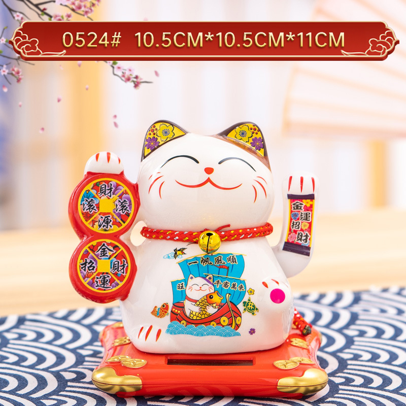 Gato de suerte chino decorativo que puede mover la mano anualidad regalo para coches pequeños adornos artesanías — imagen 9