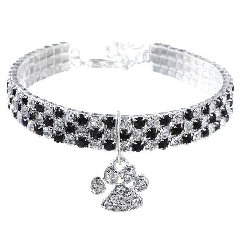 Collar de Pata con Brillo para Perros Azul/Rojo/Rosa Ajustable Accesorio de Joyería — imagen 8