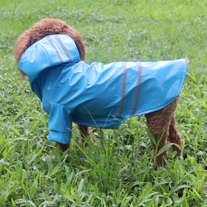 Pet Raincoat with Reflective Strips, Thickened Waterproof Raincoat for Small and Medium Dogs — image 3