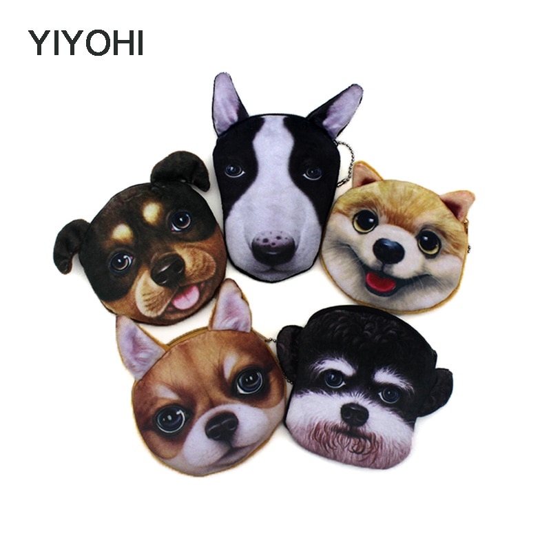 Novedosa Bolsa de Monedas con Animales 3D de Gato y Perro con Cierre de Corcheta - Estilo Kawaii para Niños y Mujeres — imagen 1