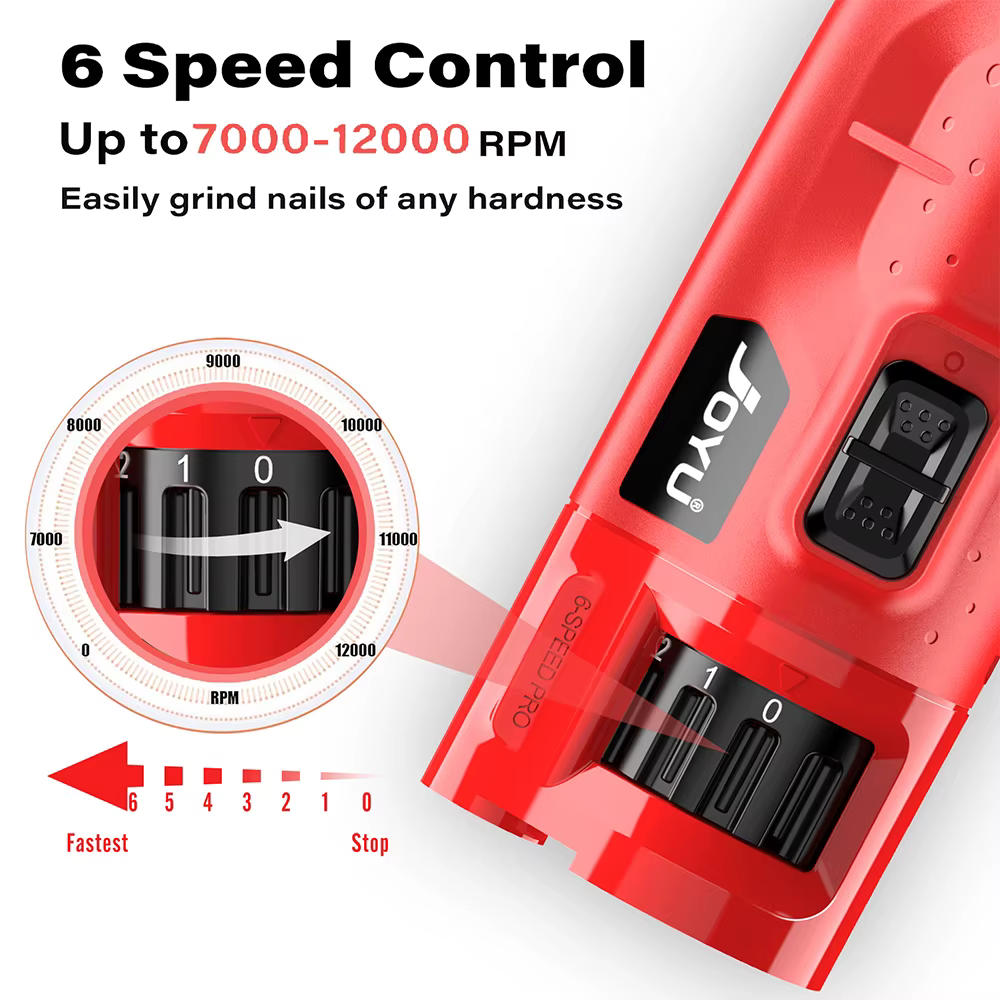 Dog Nail Grinder Dustproof with 2 LED Light - Super Quiet Powerful 6-Speed Nail Trimmer File for Small Medium Large Dogs Dog Acc — image 2