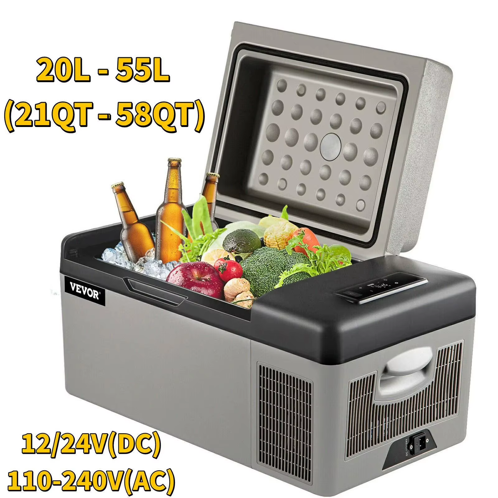 SucceBuy 15L - 55L Car Refrigerator Mini Fridge Freezer Portable Compressor Cooler DC 110-240V Ice Box for Camping RV Travel — image 1