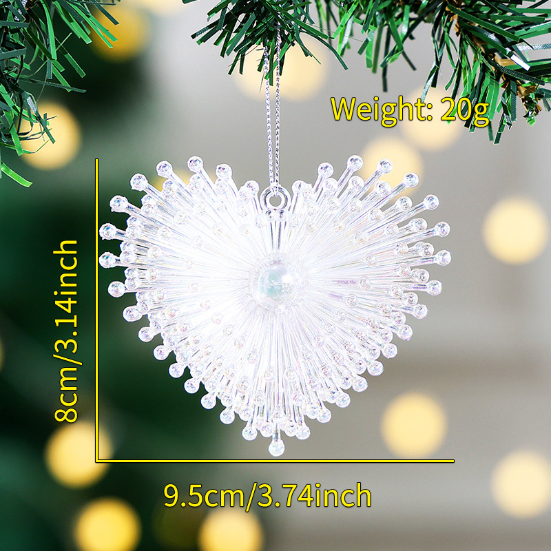Creative Transparent Acrylic Christmas Tree Ornaments - Snowflake, Reindeer, Angel, Girl Decorations — image 13