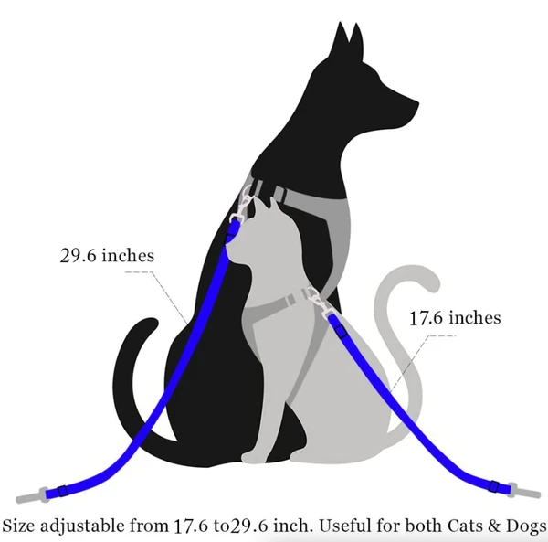 Paquete de 2 Cinturones de Seguridad para Gatos y Perros, Cinturón de Seguridad Ajustable para Vehículo con Arnés y Correa — imagen 9