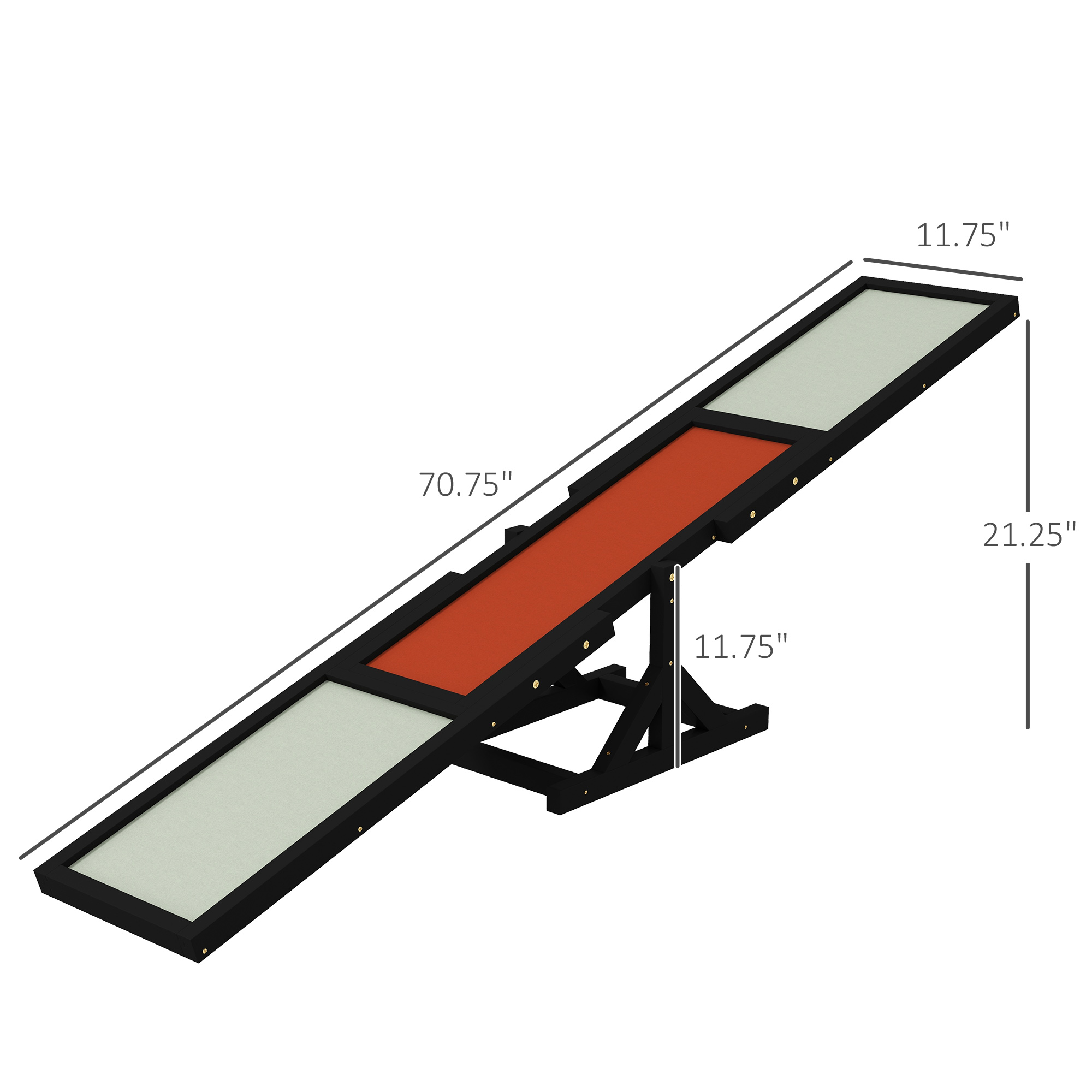 Plataforma de Gimnasia Canina en Madera para Entrenamiento y Ejercicio, Negro — imagen 3