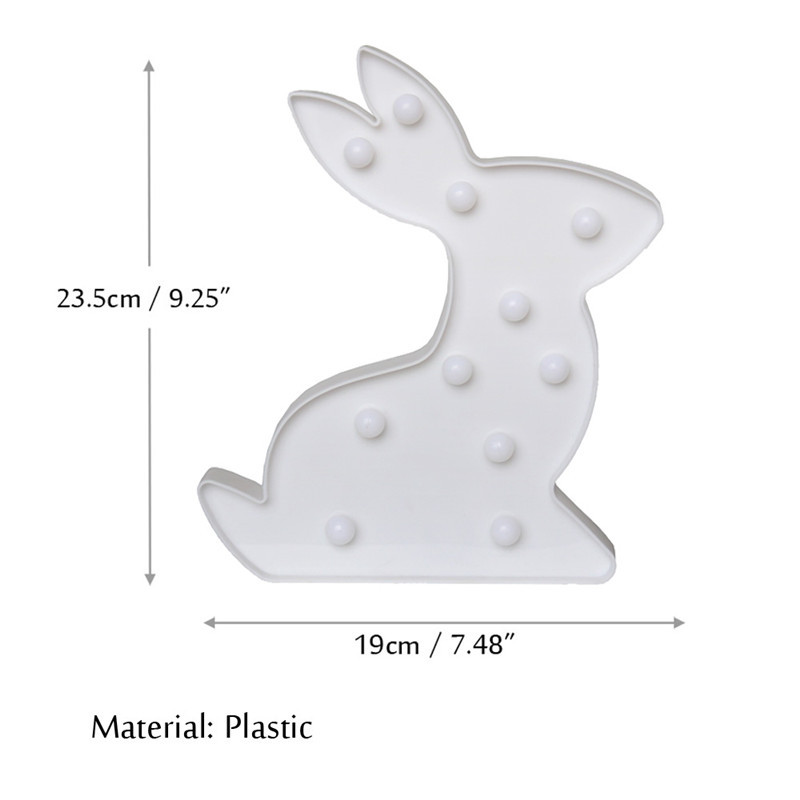 INS Creative Cute Rabbit Animal Modeling Light Children's Room Atmosphere Decoration Fun Night Light Shooting Props — image 5