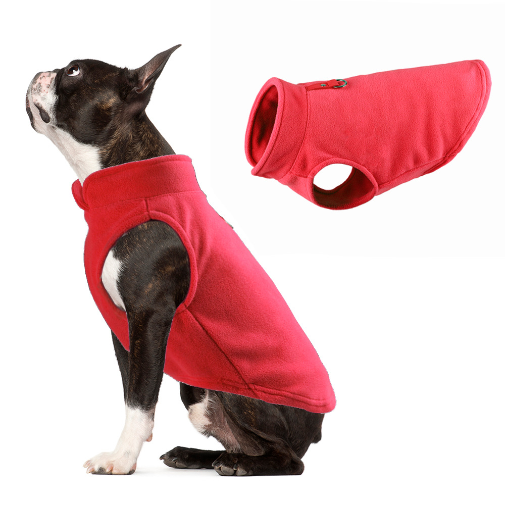 Dog clothing thickened solid color fleece pet dog supplies — image 5