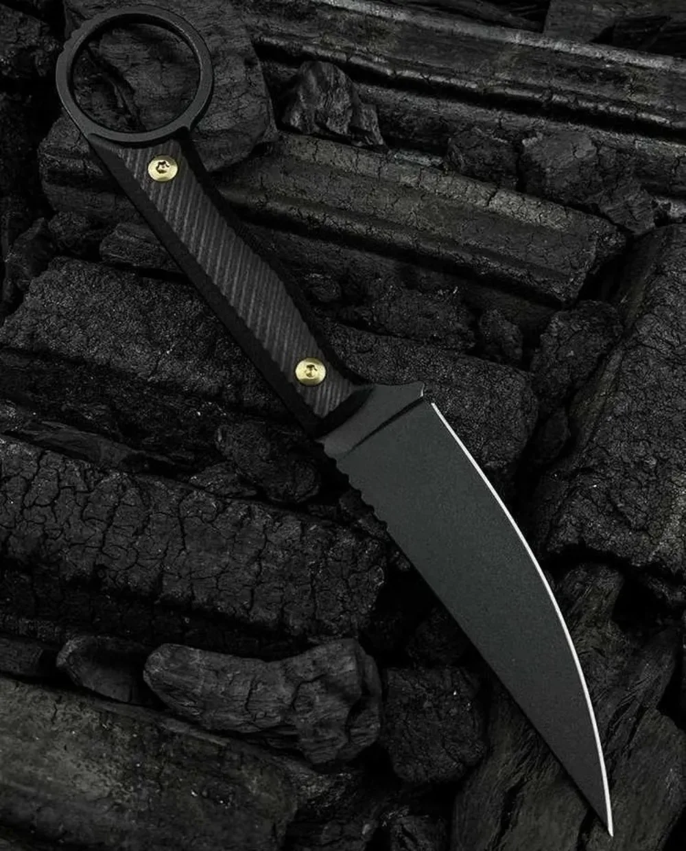 Outdoor Hunting Fixed Knife with Nylon Fiber Handle 8Cr13Mov Blade EDC Utility Tool for Fishing & Backpacking — image 1