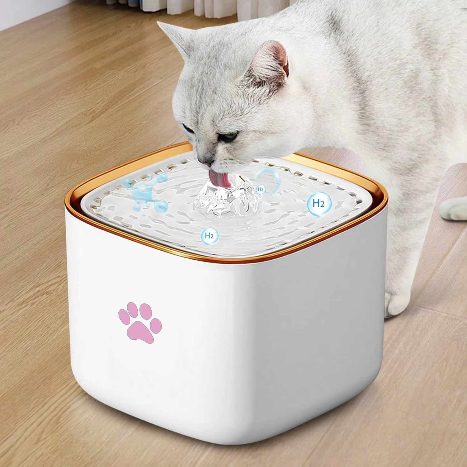 Pet water fountain, suitable for cats and dogs, with automatic fountain and filter, quiet water circulation system — image 1