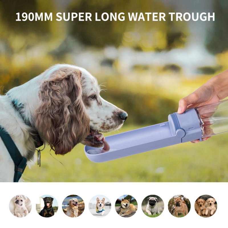 420ML Portable Pet Water Bottle Dog Large Capacity Leakproof Drinking Feeders Drinker Outdoor Travel Supplies — image 3