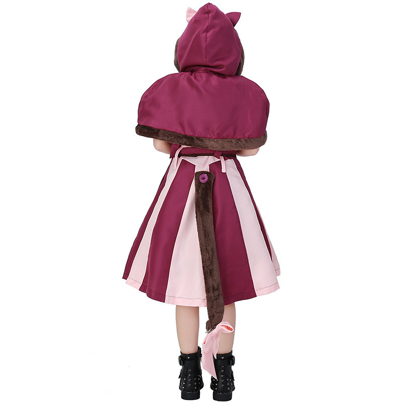 Wonderland Theme Park Purple Children's Cosplay Costume for Girls - Smiling Cat Party Dress-Up Halloween Outfit — image 5