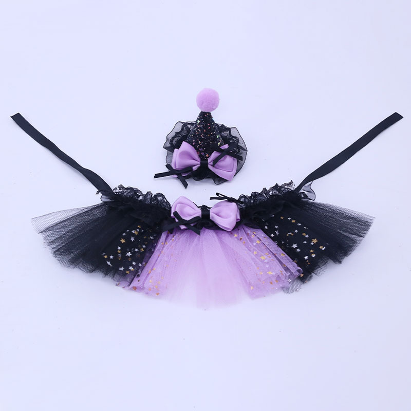 Little Pet Halloween Party Dress Up Supplies Guinea Pig Lizard Rabbit Hat Climbing Pet Kuromi Puffy Skirt — image 3