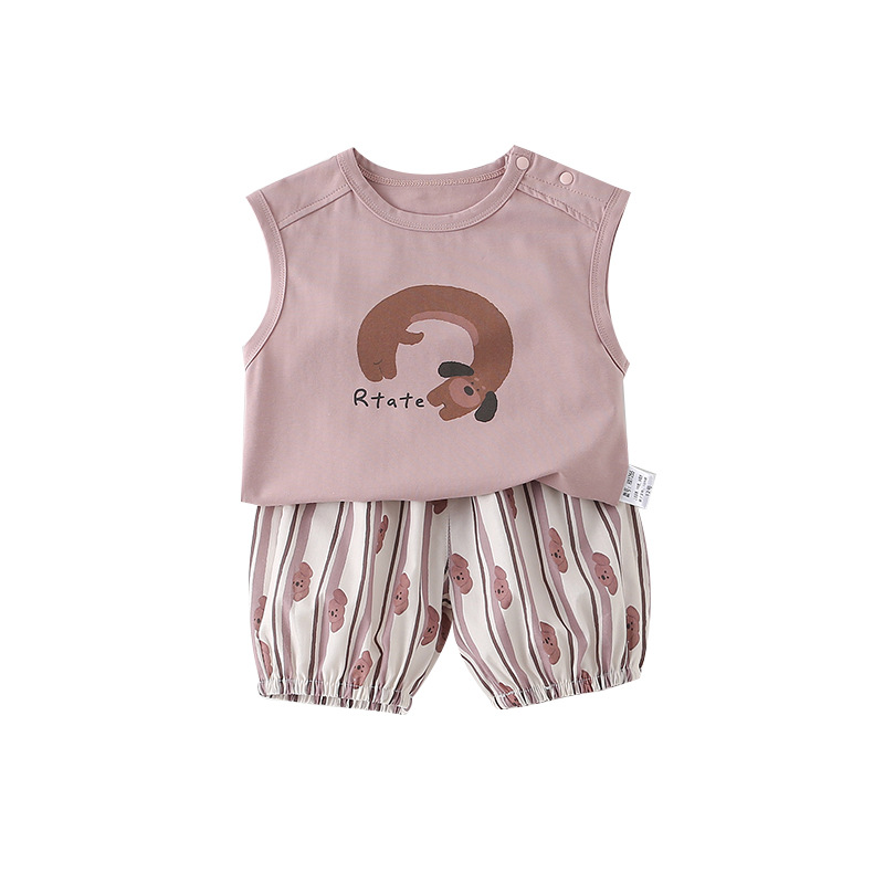 Children's Dog Vest Two-Piece Set Birthday Boy Baby Outdoor Romper — image 2