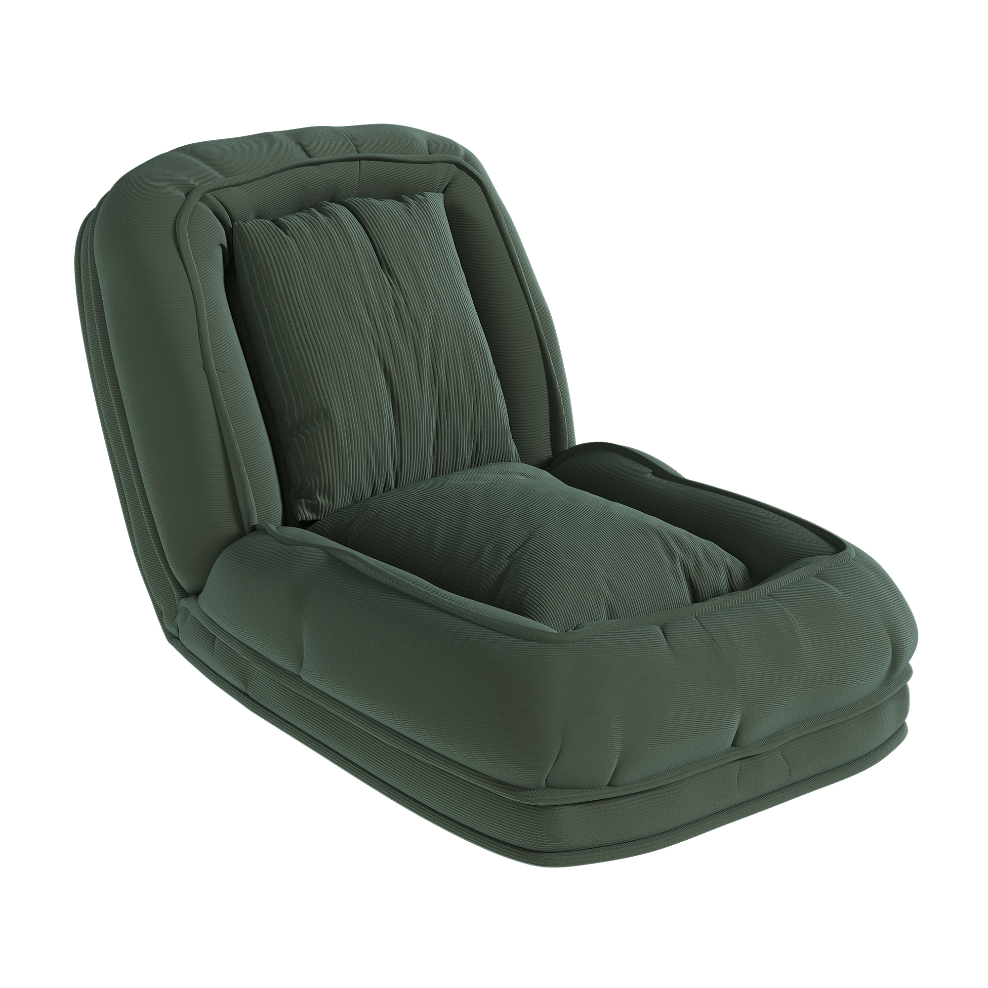 Silla-Cama Acogedora para Adultos y Mascotas con 5 Posiciones Ajustables, Incluye 2 Almohadillas Suaves para Dormitorio, Salón y Rincón de Lectura Verde — imagen 3