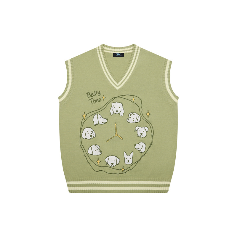 Dog clock design sweater vest — image 7