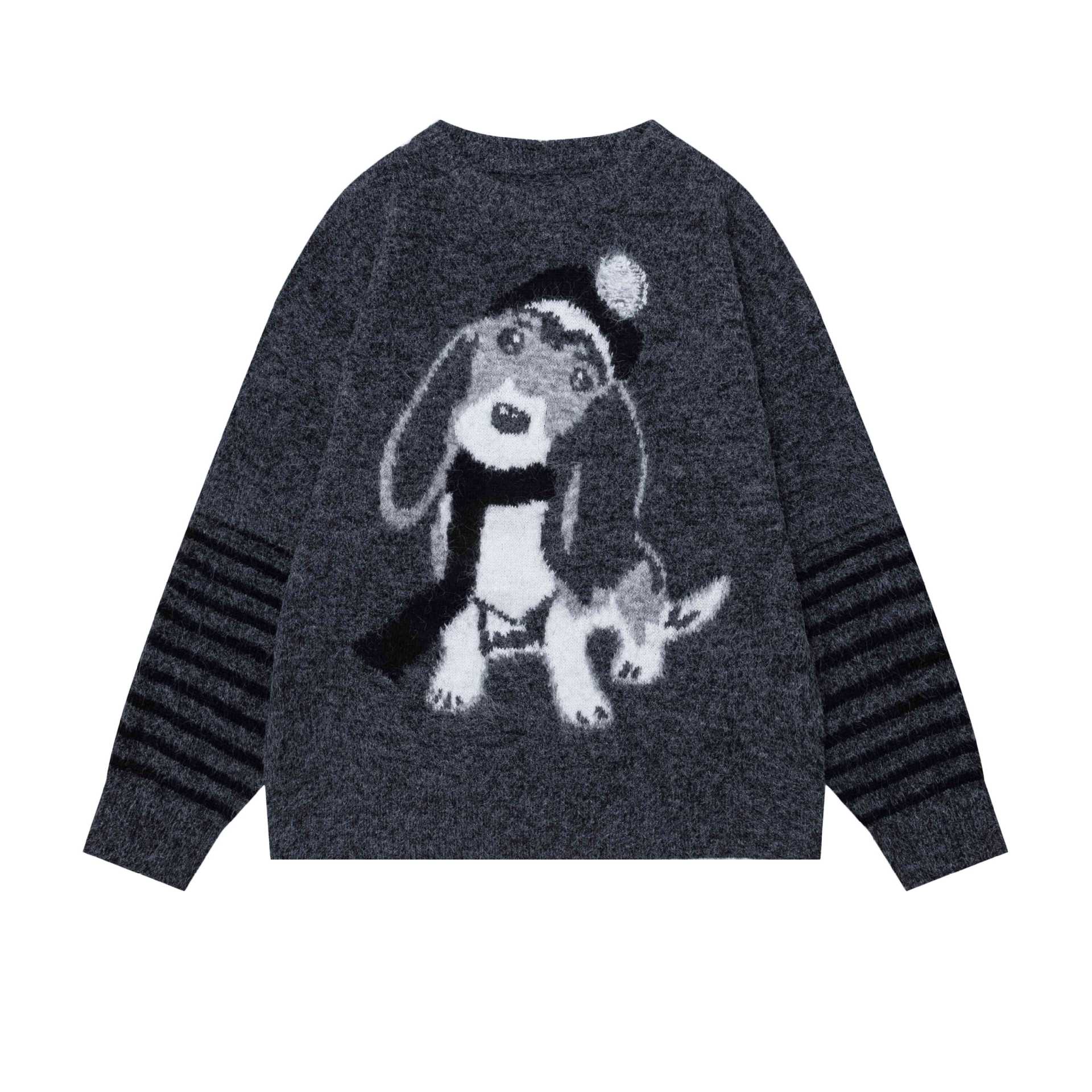Wearing a hat scarf puppy sweater — image 8