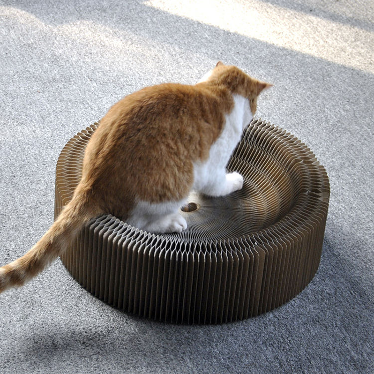 Creative accordion cat scratching board pet supplies decompression grinding claws corrugated paper cat specific — image 2